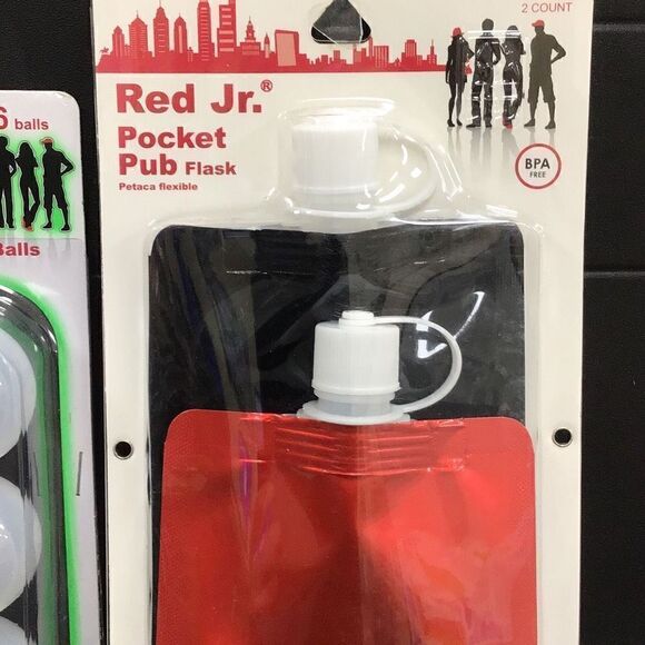 College, fun items, glow-in-the-dark pong balls, and two collapsible flask - Picture 3 of 6